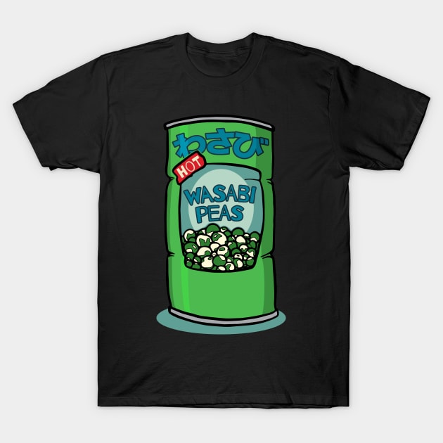 Wasabi Peas Japanese Food Kanji T-Shirt by Huhnerdieb Apparel